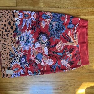 Floral Red Skirt